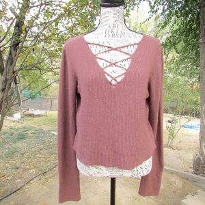 Aster Women's V-Neck Sweater - Mauve